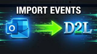 Famous D2L | Brightspace - Instructors - How to Import Your Outlook Calendar Event into D2L. Wealth