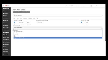 Building a rate sheet in LQC