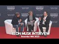 Elon musk opens up in an interview leaves the audience speechless