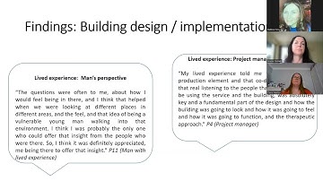 The role of co-production in the development and Implementation of the James’ Place Model