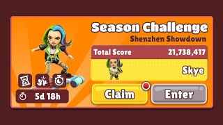 Subway Surfers : Shenzhen 2024 | Season Challenge "SHOWDOWN" | STAGE 5/5 (Unlock Skye)