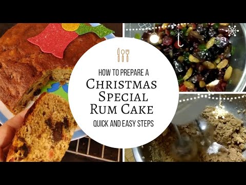 Rum Fruit & Nut Cake | Plum Cake l Traditional Christmas Cake Recipe|Christmas Fruit Cake Recipe