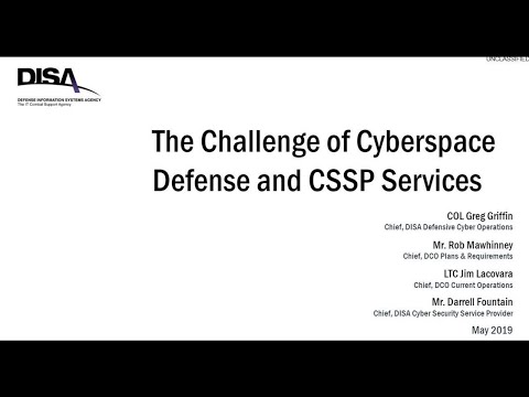 The Challenge of Cyberspace Defense and Cyber Security Service Provider (CSSP) Services