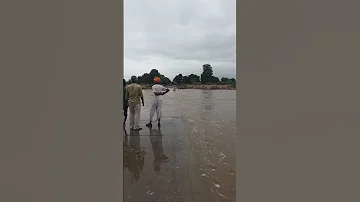 RIVER PAWA VILLAGE Flood River Biparjoycyclone Cyclone Riversounds Yoytubeshorts Viral Lake 