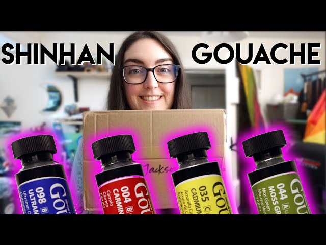 Trying Shinhan Professional Designer's Gouache for the first time ✶  Swatching, Color Mixing & Demo 