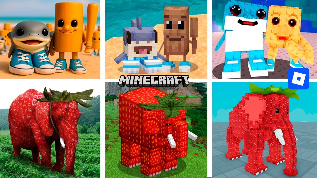 BRAINROTS vs ROBLOX Steal a BRAINROT vs MINECRAFT