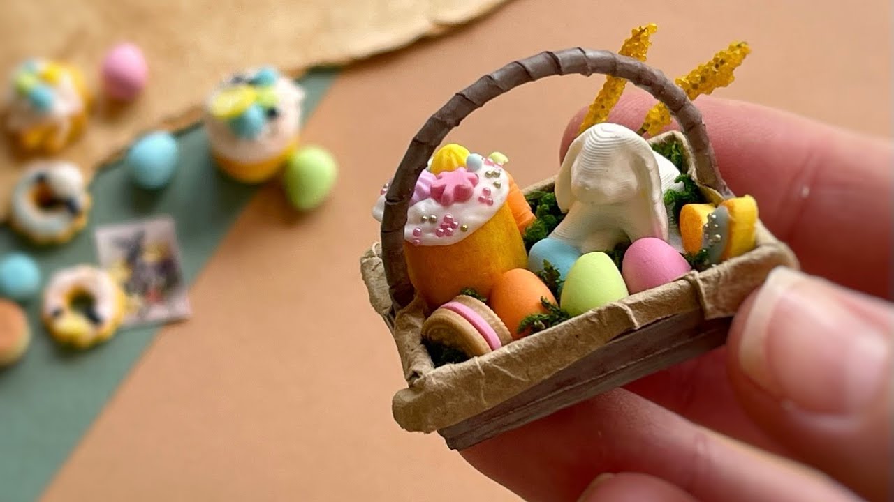 EASY WAY TO MAKE A MINIATURE AND REALISTIC EASTER SET - YouTube