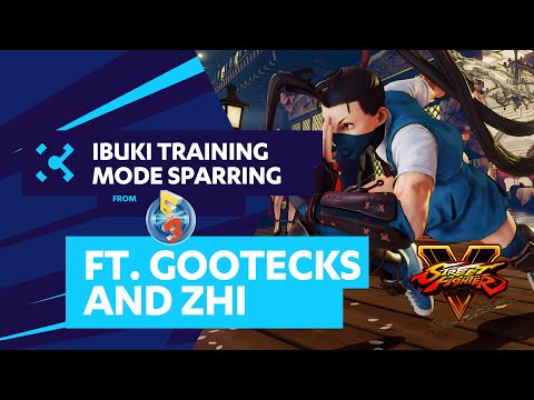 Street Fighter V: Ibuki Gameplay Training Mode Sparring w/ gootecks & Zhi (@zhieeep) - E3 2016