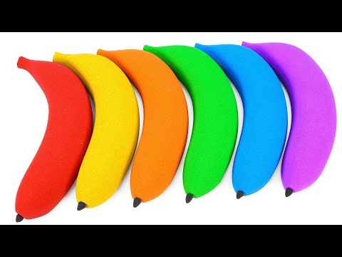 Satisfying Video | How To Make Rainbow Banana From Kinetic Sand Cutting Asmr 28