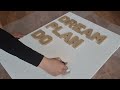 Diy 3d letters canvas art  easy  minimal wall decor art 