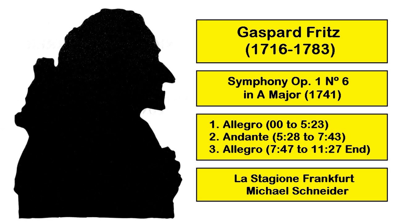 Gaspard Fritz (1716-1783) - Symphony Op. 1 Nº 6 in A Major (1741)