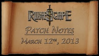 RuneScape Patch Notes - March 12th, 2013 Profile