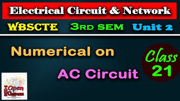 Numerical on AC Circuit | Basic Electrical Engineering | Diploma 3rd Sem | WBSCTE