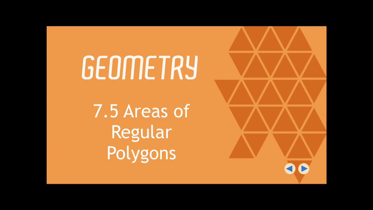 Geometry Lesson 7.5 Areas of Regular Polygons - YouTube