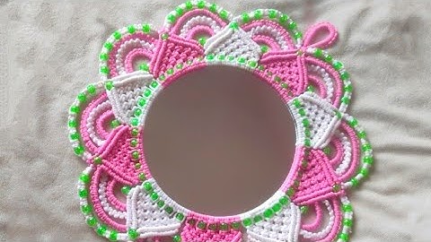 मैकारम का आसान आईना।। #macrame #diy #viral #wallhanging #macramemirror