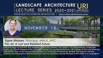 Landscape Architecture Lecture Series: Signe Nielsen