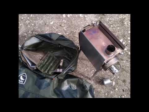 Дровяная печь для палатки Мини от компании Берег - YouTube