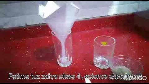Separation of sand & water by filter paper