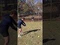 Possibly the dumbest game we’ve played😂🎾⛳️ #funny #sports #game #golf #tennis #dodgeball #football