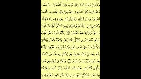 سورة البقرة من الآية (177) إلى الآية (182)