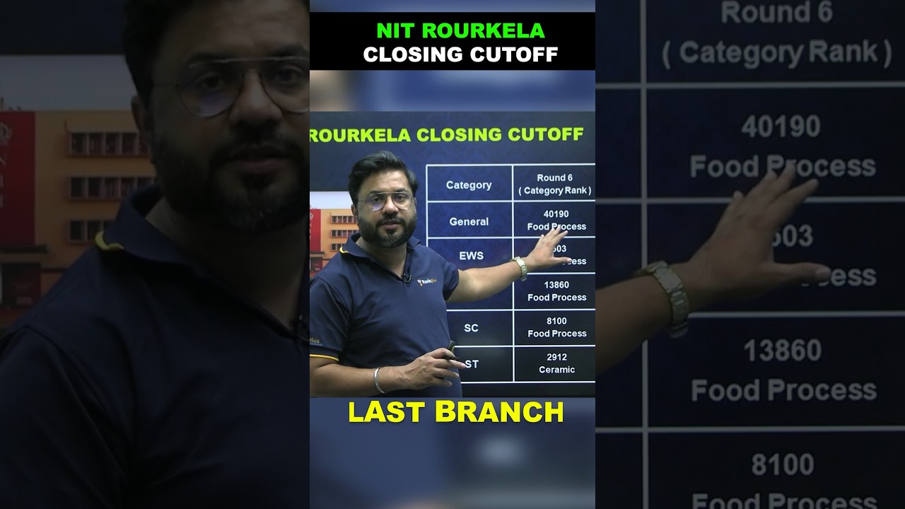 NIT Rourkela Category Wise Closing Cutoff! 