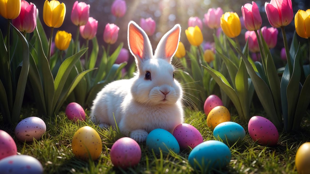 Happy Easter! Easter ambience with relaxing music (4K)