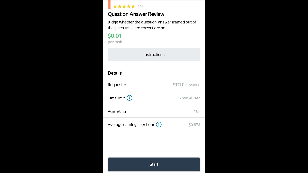 Question. Answer Review Question Answer Review 0.01$ Per Task - YouTube