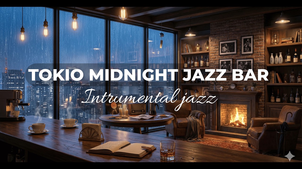 🎷Tokyo Midnight Jazz Bar ☕ | Relaxing Jazz Instrumental Rain Atmosphere