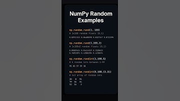 Numpy Random Examples #python #numpy #machinelearning #datascience #interviewtips
