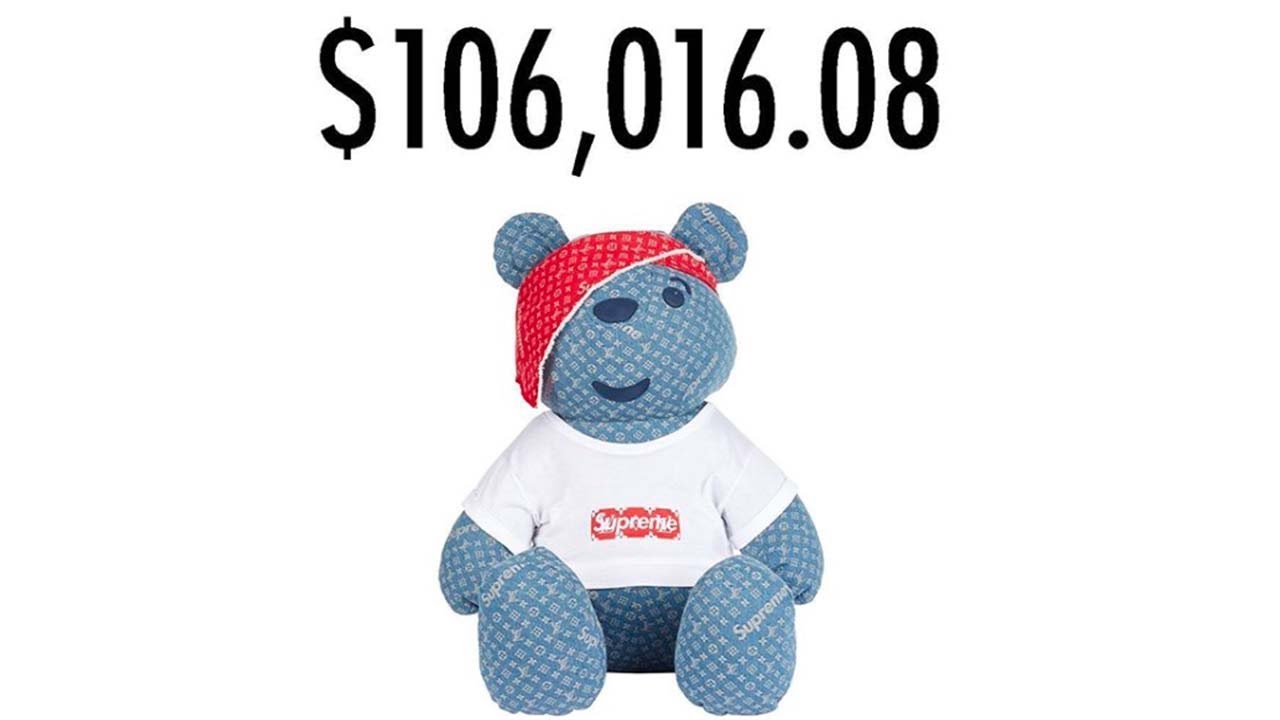 supreme louis vuitton teddy bear