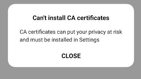 💥 How To Solve Http Canary CA Certificate Can