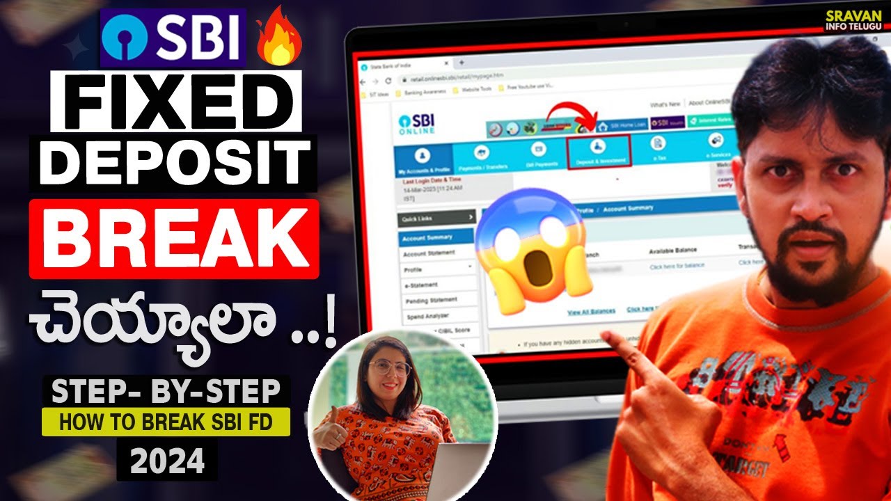 🔥 How to Close FD in SBI Internet banking telugu | How to break SBI FD ...