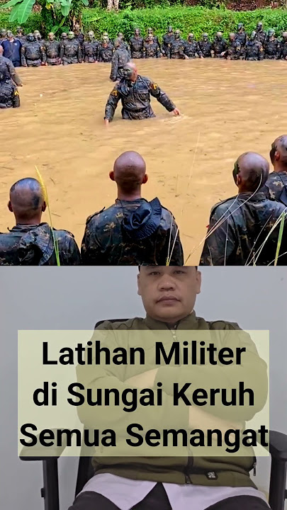 Latihan militer di Sungai Keruh semua pada semangat #tni