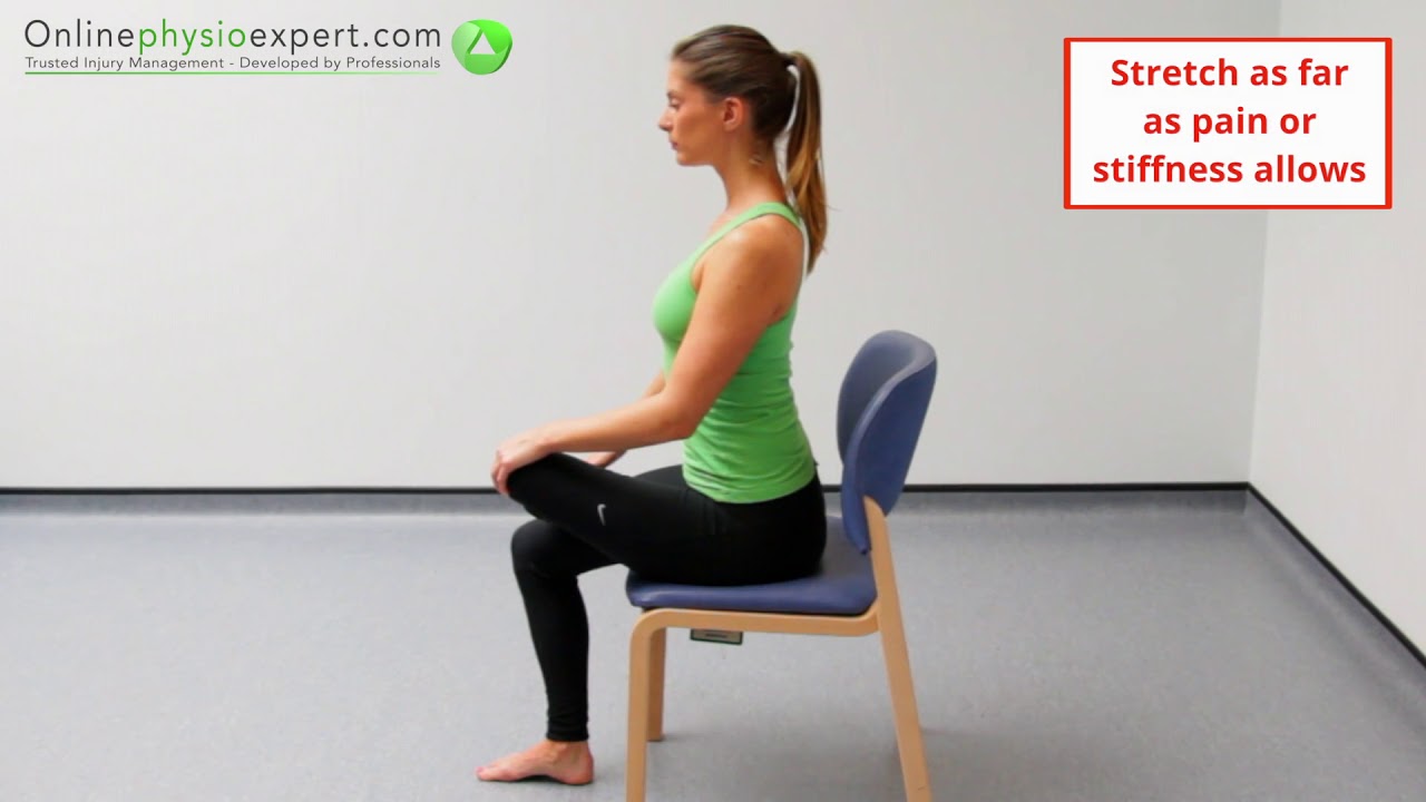 Seated piriformis muscle stretch L - YouTube