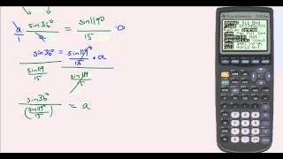 CPM Precalculus 3-77 - Finding the area of a triangle using the law of sines and SOHCAHTOA