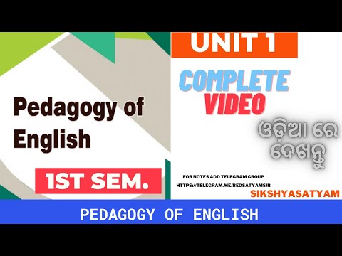 1ST SEM UNIT 1 COMPLETE (PEDAGOGY OF ENGLISH)