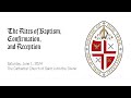 The rites of baptism confirmation and reception