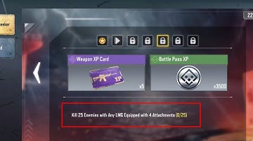 Kill 25 enemies With any lmg equipped with 4 attachment