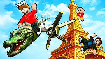 ROBLOX CHOP CLIMB THE BIGGEST TOWER AND JUMP DOWN