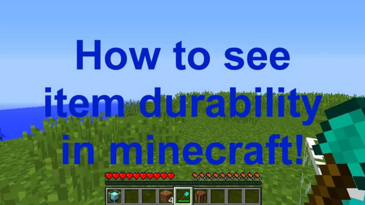 Minecraft 1.10.2 How to show item durability! - YouTube