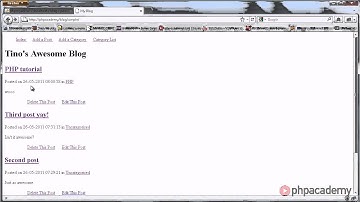 PHP Tutorials: Creating a Blog (Part 10/11)