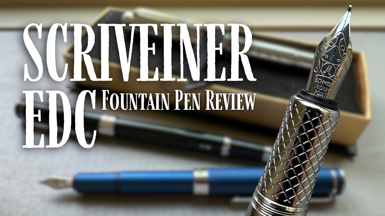 Scriveiner Classic Silver Chrome Fountain Pen - Medium Nib