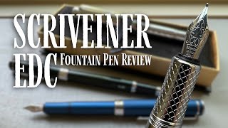 Scriveiner EDC • Fountain Pen Review (+ a Great Blue Ink)