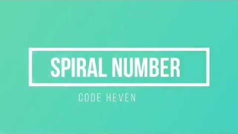 Star Pattern VIII | Spiral Number Pattern | C language (Hindi/English)