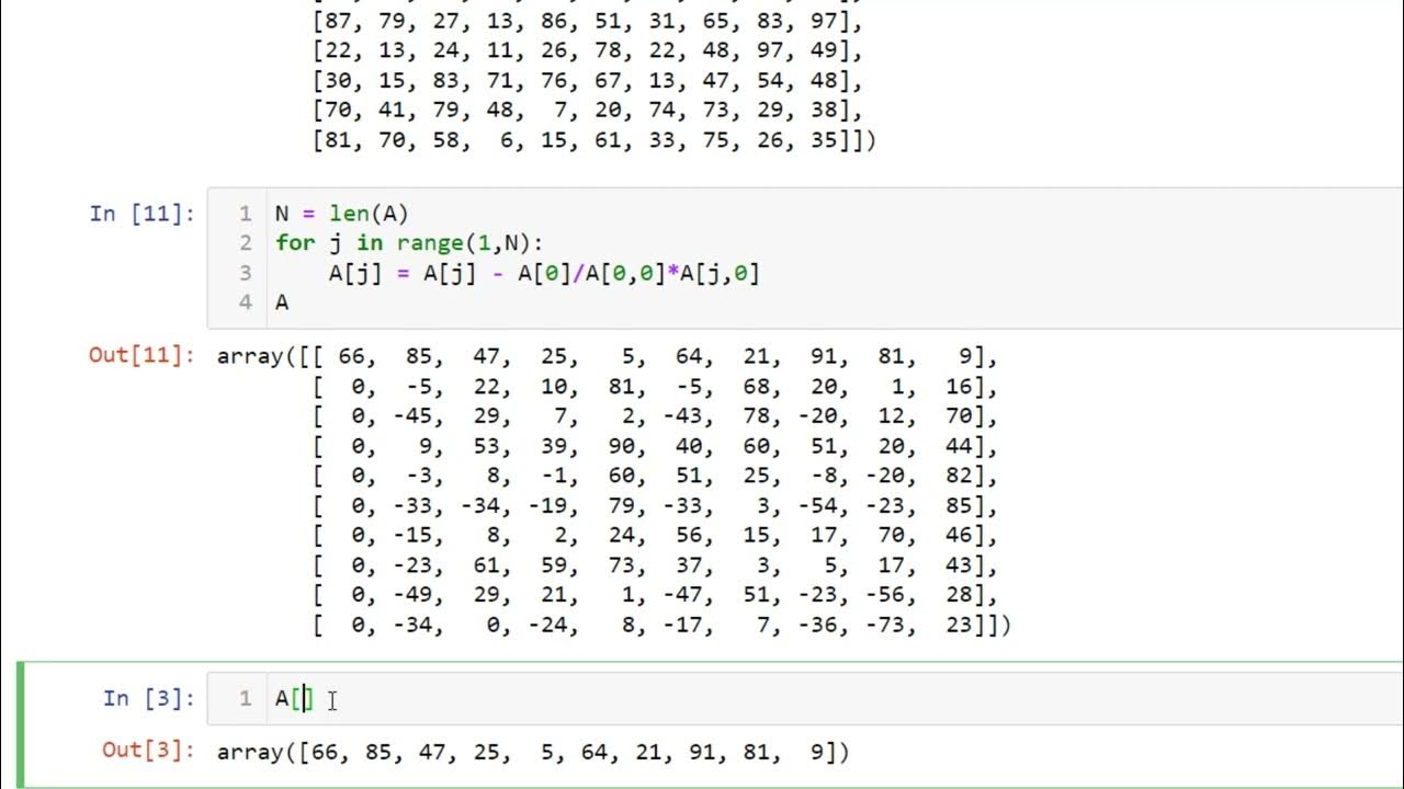 Forward Elimination in Python - YouTube