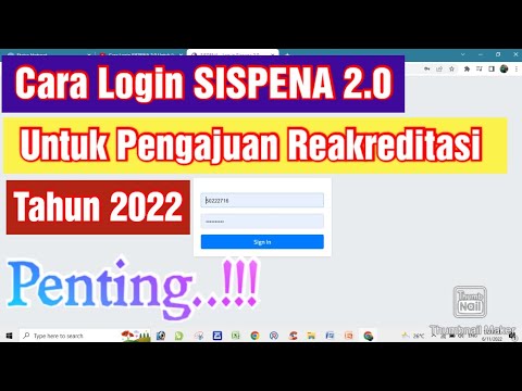 Cara Login SISPENA 2.0 Untuk Pengajuan Reakreditasi  Madrasah Tahun 2022