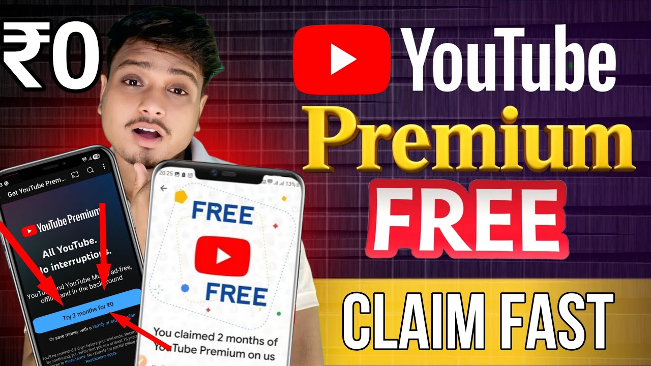 🔥 YouTube Premium FREE for 2 Months | Limited Time Offer! | Get Ad-Free ...