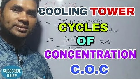 Cooling Tower Cycles of concentration || Cooling Tower C.O.C