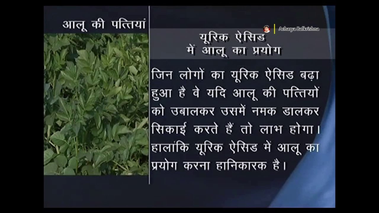Ayurvedic Benefits of Potato for Uric Acid Acharya Balkrishna YouTube