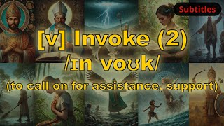 [v] Invoke meaning (to call on for assistance, support) with 5 examples